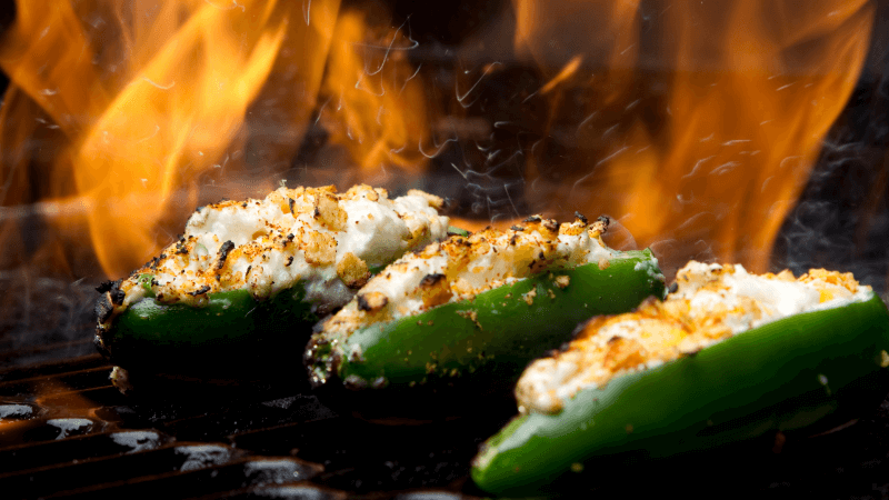 stuffed jalapenos on hot & fiery grill
