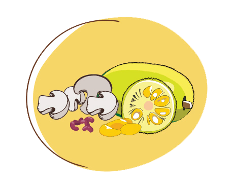 jackfruit & mushroom grafity