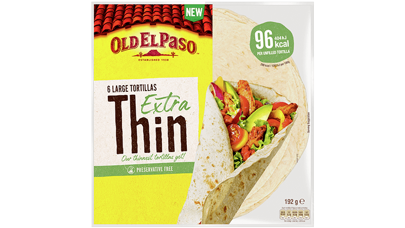old el paso extra thin six large tortillas