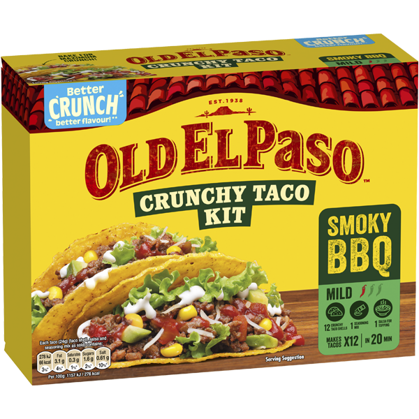 Old El Paso Smoky BBQ Crunchy Taco Kit 292G