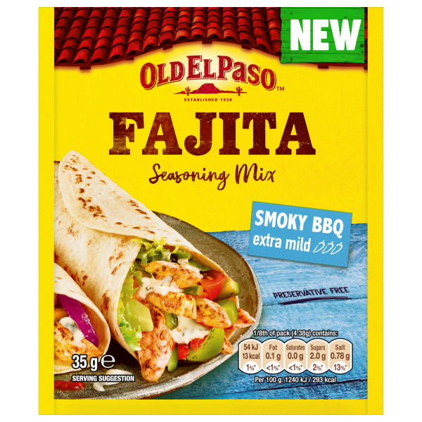 Old El Paso Extra Mild Smoky BBQ Fajita Seasoning Mix