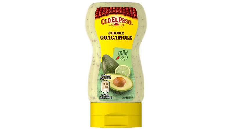 squeezy bottle of Old El Paso's chunky guacamole (240g)