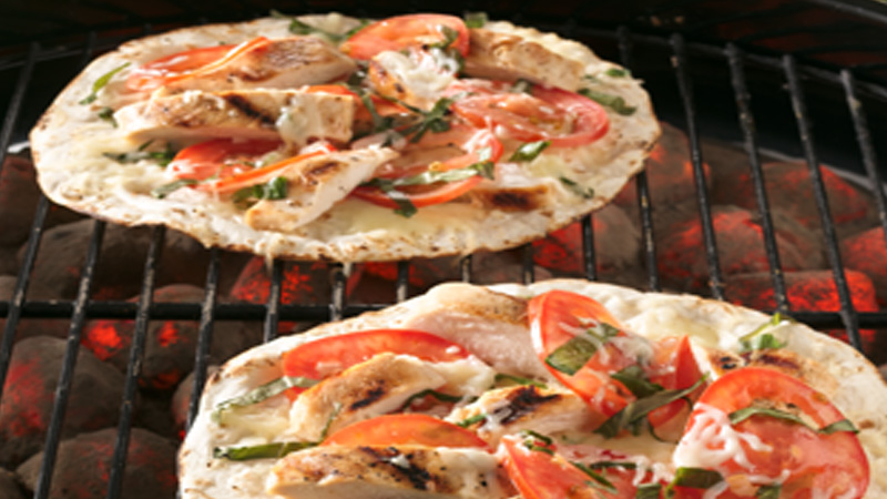 Grilled Chicken Margherita Pizzas